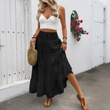 Women’s 2-in-1 Tiered Boho Lined Long Skirt