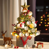 42 pieces small Christmas balls gold 6 different designs plastic Christmas tree balls 3 cm mini Christmas balls plastic Christmas tree balls fir tree Christmas tree decoration balls