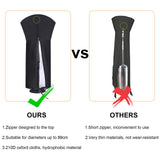 Heater Cover Protective Cover for Patio Heater, 226x89x48 cm Weather Protection Cover with Long Zipper, Water-Repellent Windproof UV-Resistant Cover for Patio Heater, Black