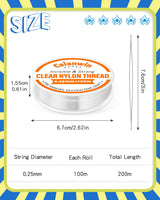 Fir transparent invizibil de nailon rezistent la rupere 200m grosime 0.25mm