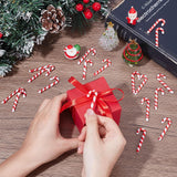Christmas Candy Cane Hanging Ornaments 100pc 48.5mm Spiral Plastic – Red/White