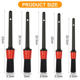 Car Detailing Brush Set 5-Piece Multi-Purpose Wheels Tires Engine Dashboard –