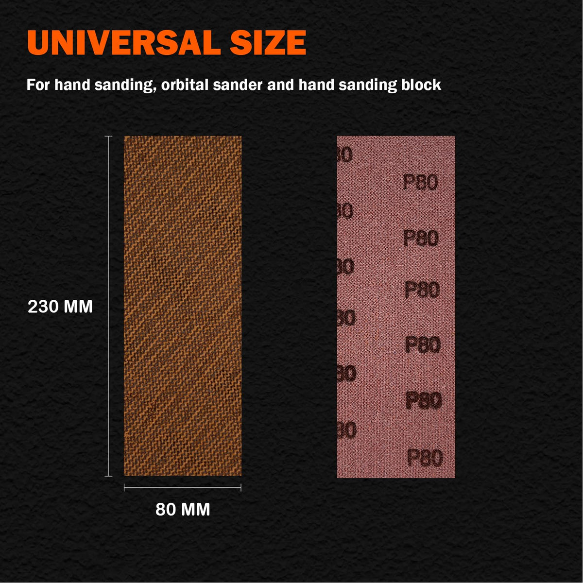 Mesh Sanding Strips 30pc 80×230mm Assorted Grit 60–320 for Orbital & Hand – 80x230mm