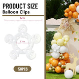 Balloon Clips Connectors for Arches & Decorations – 50-pack