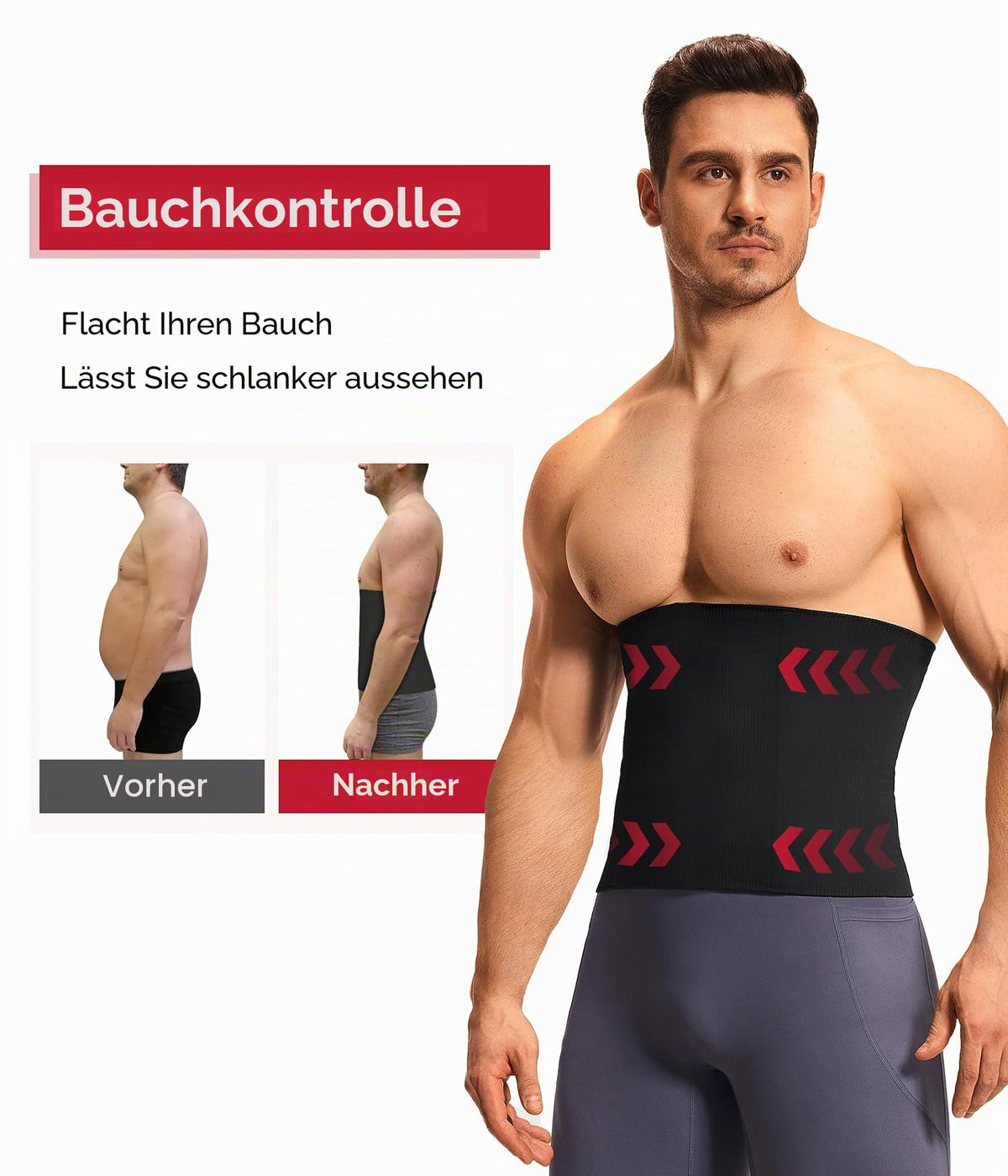 Men's Waist Trainer Body Shaper Corset Slimming Abdominal Binder – Black XL