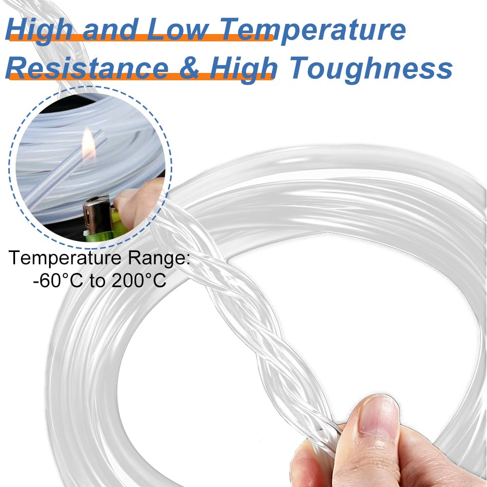 Furtun flexibil din silicon alimentar 8x10 mm lungime 12m – Transparent