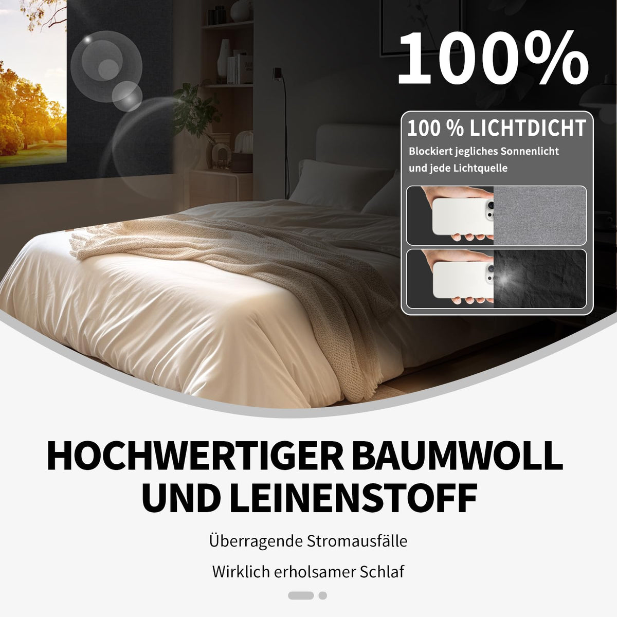 Roof Window Blackout Roller Blind Thermal for Skylights – Linen-look