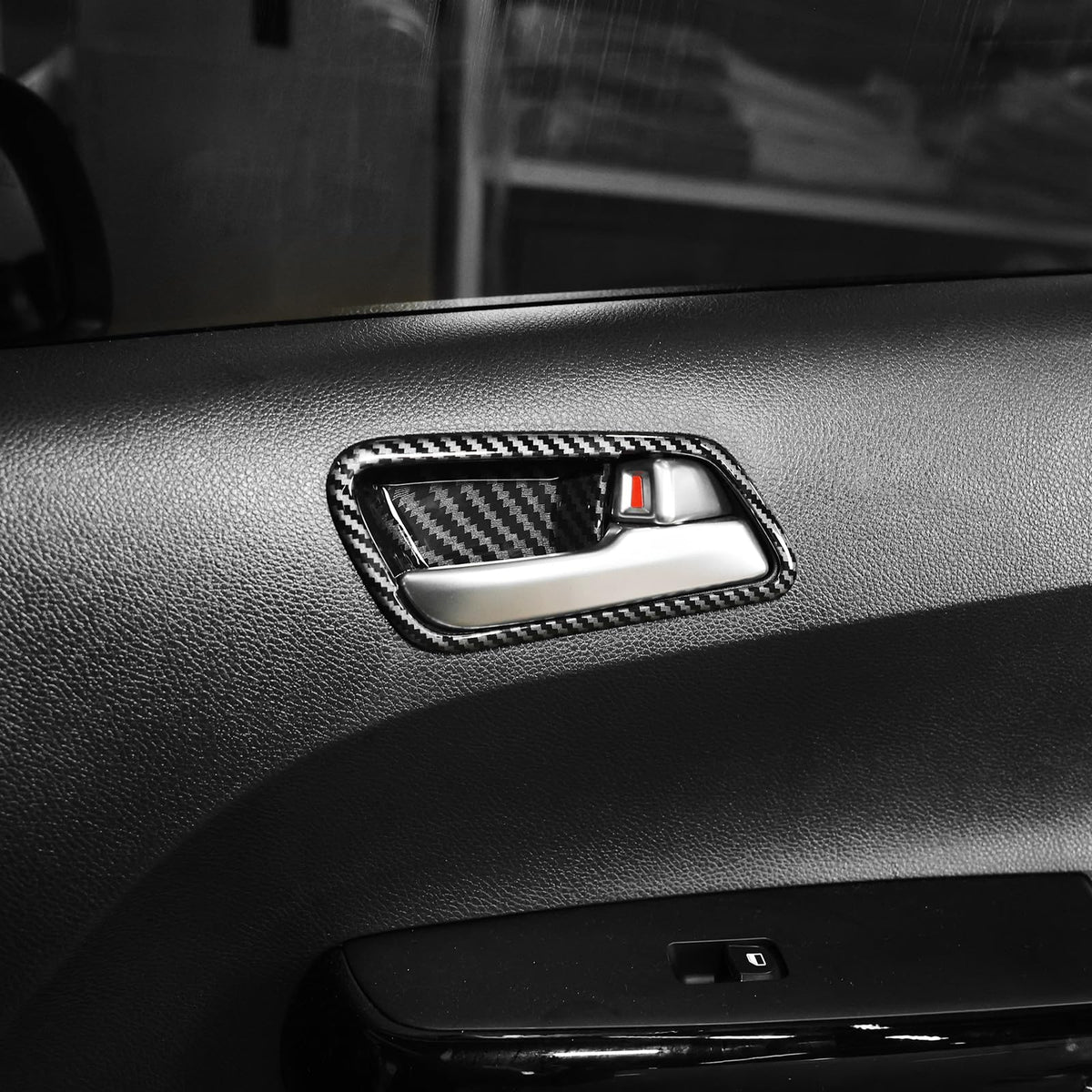 Car Door Handle Bowl Cover Trim for Kia Picanto 2017-2025 4pc – Carbon Fiber