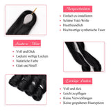 Braiding Hair 14in 8pc Loose Wavy Curly Extensions for Braids – Black