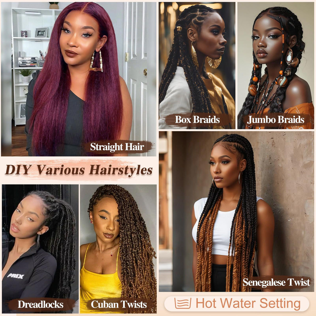 Pre Stretched Braiding Hair Auburn 26 Inch 8 Packs – 30# Light Auburn