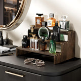 3-Tier Perfume Organizer Wooden Display Stand – Brown