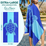 Prosop mare de plajă din microfibră fără nisip cu uscare rapidă 180x90 cm