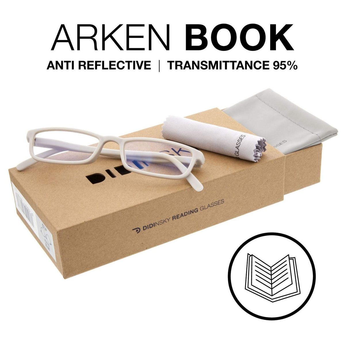 Ochelari de citit DIDINSKY finisaj catifelat antireflex unisex dioptrie +1.00 – Cenușiu