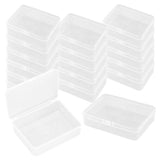 18-Piece Large Rectangular Plastic Storage Boxes Transparent Organizer for Jewellery & Crafts – Clear
