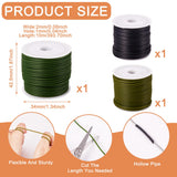 Șnur tubular din cauciuc pentru confecționare bijuterii 2 mm – Verde Măsliniu / Negru