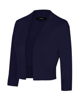 Cardigan bolero elegant damă MINTLIMIT mânecă 3/4 cu nasture – Albastru închis S