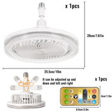 Lustră ventilator de tavan cu LED și dulie E27 cu telecomandă XiXiRan