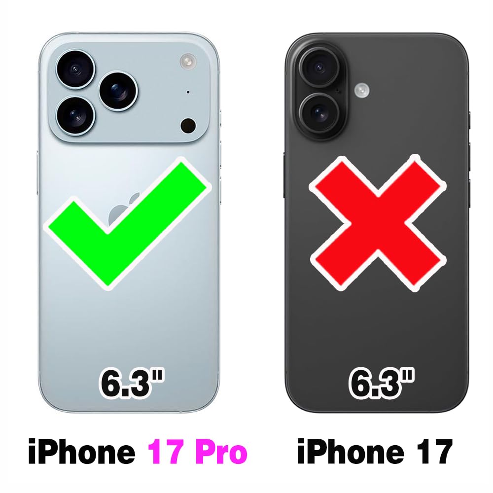 Husă tip portofel din piele cu curea de mână și folie pentru iPhone 17 Pro – Roșu