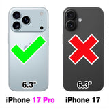 Husă tip portofel din piele cu curea de mână și folie pentru iPhone 17 Pro – Roșu