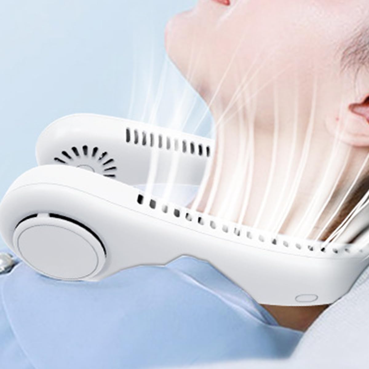 Portable Neck Fan Hands-Free Bladeless 3-Speed 360° Cooling – Lightweight