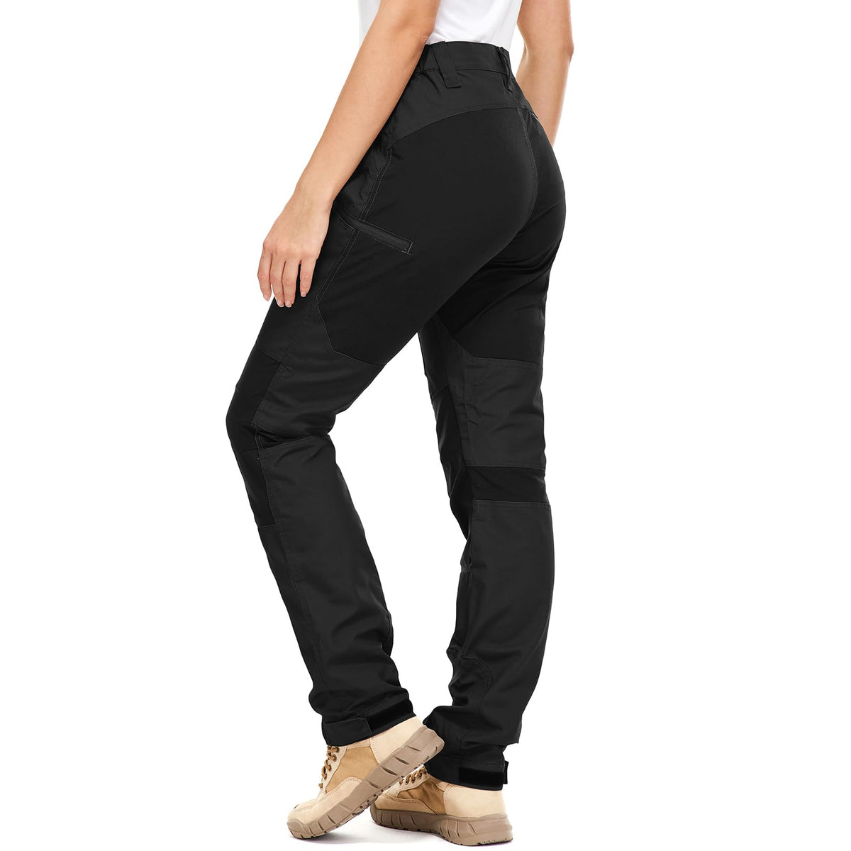 Yenwits Hiking Pants Women's Outdoor Pants Durable Robust Breathable Trekking Pants Work Pants for Outdoor Activities and Outdoor Work (2093, Black, XL)