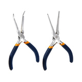 Mini Needle-Nose Pliers 2-Piece Straight & 45° Bent 6in – Blue