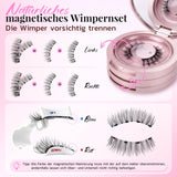 Magnetic False Eyelashes Set 4 Pairs with Applicator & Mirror Box – Pink