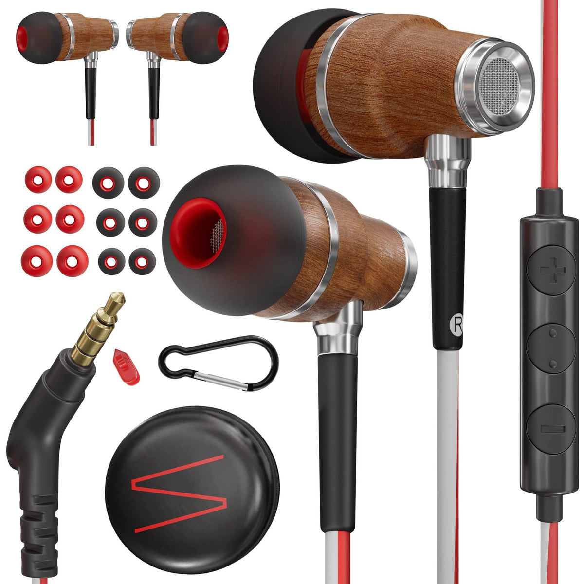 Wired Earbuds with Microphone 90% Noise Cancelling – Symphonized