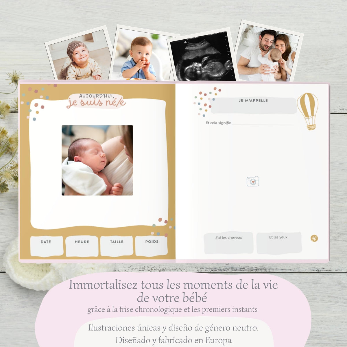 Baby Memory Album 'My First Year' Up to 5 Years Keepsake – Unisex