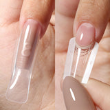 Dual Nail Forms Mold Set 240pcs Transparent Sandwich Polygel – W559-Square