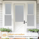Frosted Window Film Opaque Privacy Matte Grid Design UV Protection Self-Adhesive – 44.5x200 cm