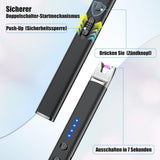 USB Rechargeable Arc Lighter Plasma Windproof for Candles & Gas Stoves - 2 Pack Black