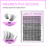 VEYESBEAUTY 5-Second Eyelash Extensions Cluster Lashes Fake Lashes – Bomb 8-16mm