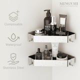 Corner Bathroom Shower Shelf 304 Stainless Steel Wall-Mount