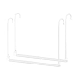 Extendable Height-Adjustable No-Drill Wardrobe Rail 40–72cm Width – White