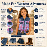 Girls' Cotton Blouse School Shirt Short-Sleeve – Red Size 14 (11-12 yrs)