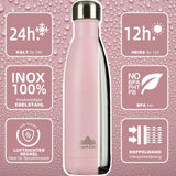 Insulated Stainless Steel Water Bottle 750ml Leakproof Vacuum – Pink