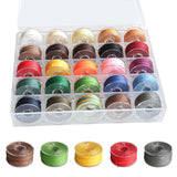Waxed Cord 0.55mm x 10m 25 Rolls Colourful Threads for Jewellery Making – With Box