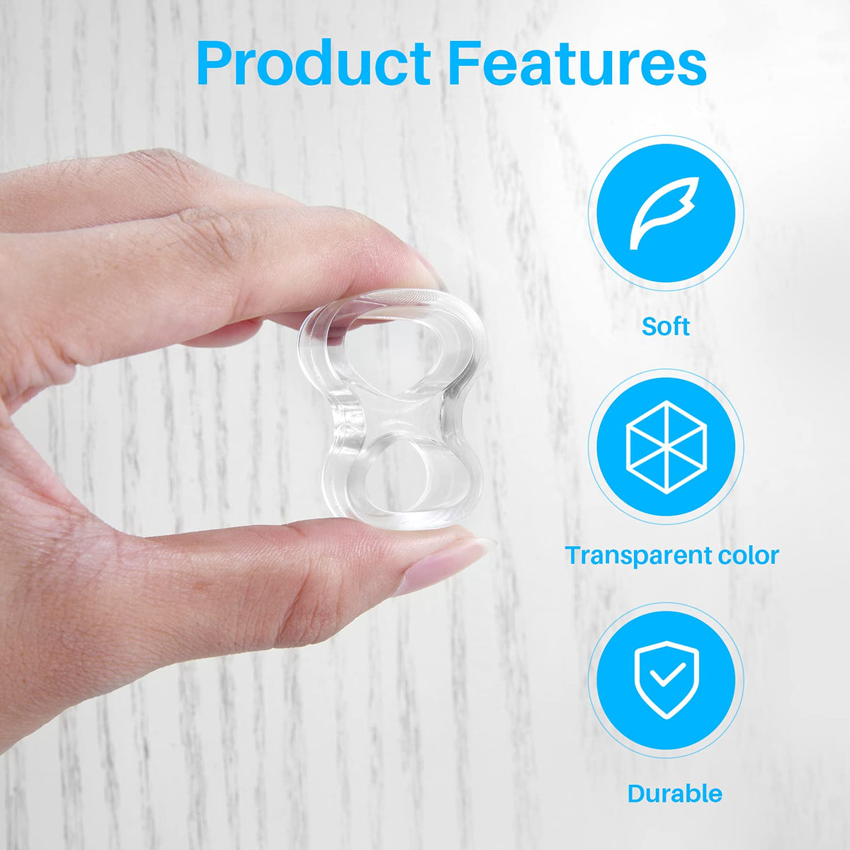 VABNEER 10pcs PVC Door Handle Stoppers Silicone Anti-Slip Door Handle Protectors (Transparent)