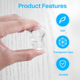 VABNEER 10pcs PVC Door Handle Stoppers Silicone Anti-Slip Door Handle Protectors (Transparent)