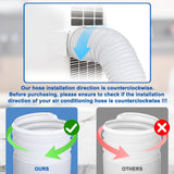 Hukermoon exhaust hose air conditioning hose 150mm, PP exhaust hose air conditioning unit 2M flexible hose air conditioning steel wire foldable, ventilation hose for air conditioning systems, tumble dryers, extractor hoods