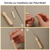 Felting Starter Kit 36 Pieces Dry Felting Needles 3 Sizes