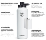 HydroPal Stainless Steel Insulated Water Bottle BPA-Free for Carbonated Drinks with Straw & 2 Lids