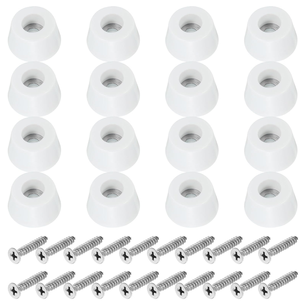 Non-Slip Rubber Feet 20 Sets 0.75×0.39in with Washers & Screws for Appliances