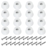 Non-Slip Rubber Feet 20 Sets 0.75×0.39in with Washers & Screws for Appliances