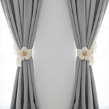 Curtain Tiebacks Set of 2 Fabric Floral Pattern Home Decor