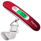 [Digital Luggage Scale] FREETOO Luggage Scale Portable Hanging Scale LCD Display with Backlight Tare Function Practical for Travel/Family Life up to 50KG (Red)