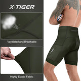 Pantaloni scurți de ciclism bărbați cu bazon gel 5D respirabili – Negru