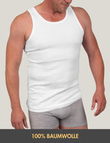 5-Pack Men's Cotton Undershirts Sleeveless High-Quality – White M