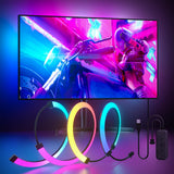 MIWATT Backlit Gaming Monitor Light with Color Sync Effect on Screen for 27-32 Inch Computer Monitor Compatible with Windows and MacOS Computer